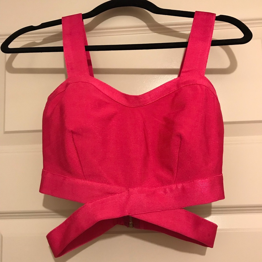 WOW couture hot pink crop top